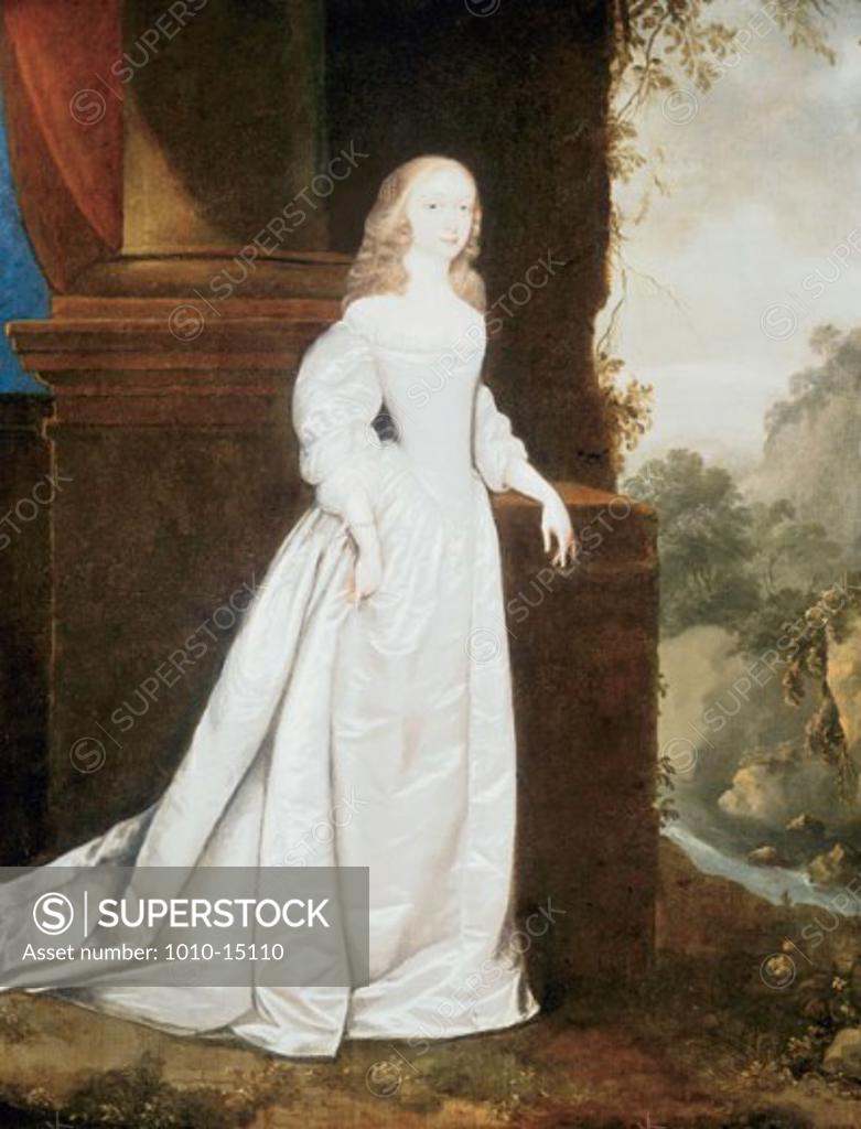 Stock Photo: 1010-15110 Portrait Of Lady Earle  Hanneman, Adriaen(ca.1601-1671 Dutch) Oil On Canvas