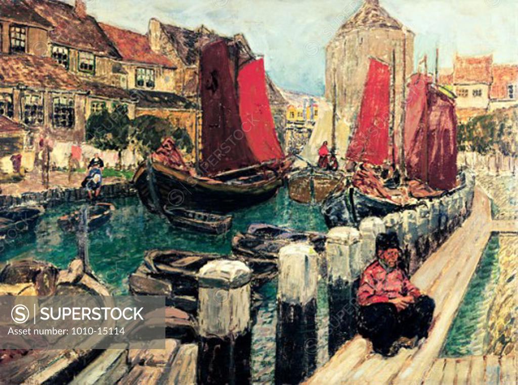 Stock Photo: 1010-15114 Old Holland, 1912  Mikhail A. Demyanov (1873-1913 Russian) Oil on canvas