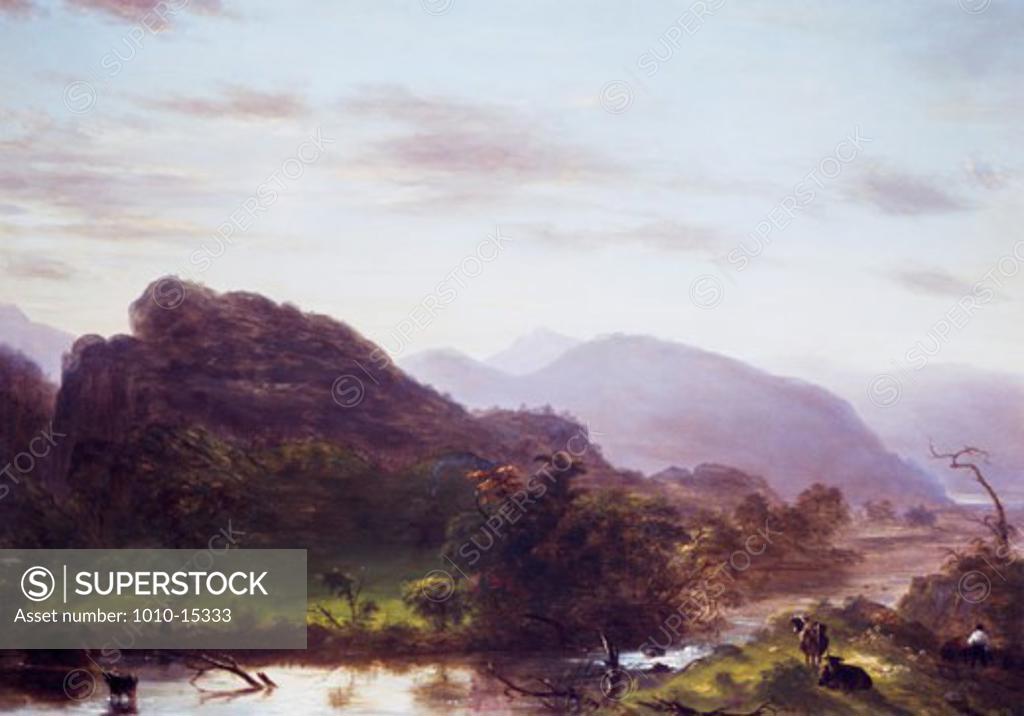 Stock Photo: 1010-15333 Mountain Landscape Circa 1861 Mount, Shepard Alonzo 1804-1868, American 