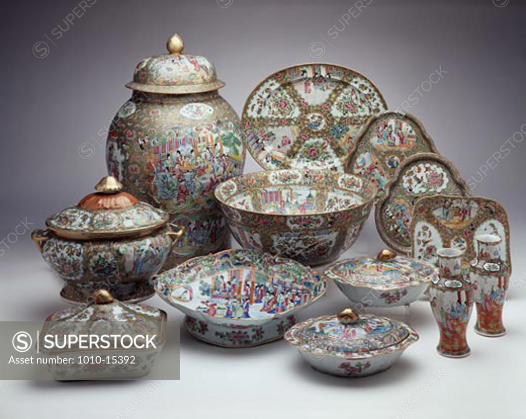 Stock Photo: 1010-15392 Rose Medallion Porcelain Collection Chinese Art