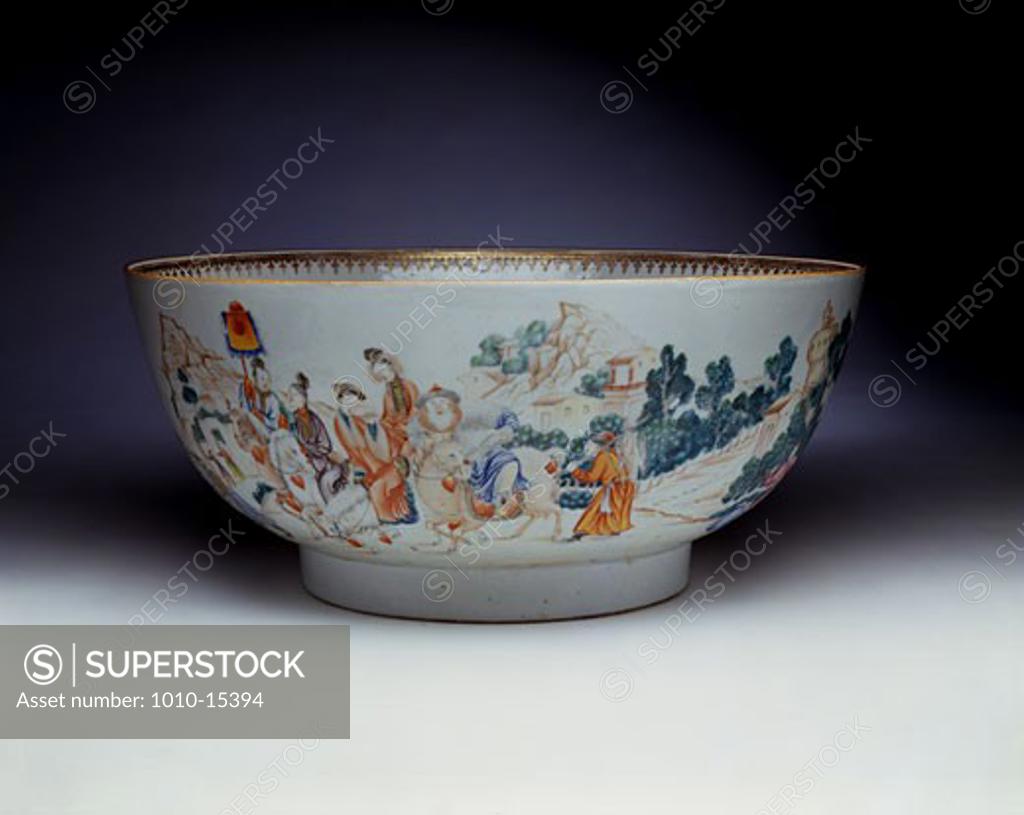 Stock Photo: 1010-15394 Export Famille Rose Porcelain Bowl c. 1740 Chinese Art