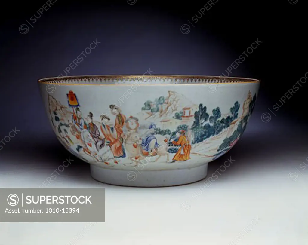 Export Famille Rose Porcelain Bowl c. 1740 Chinese Art