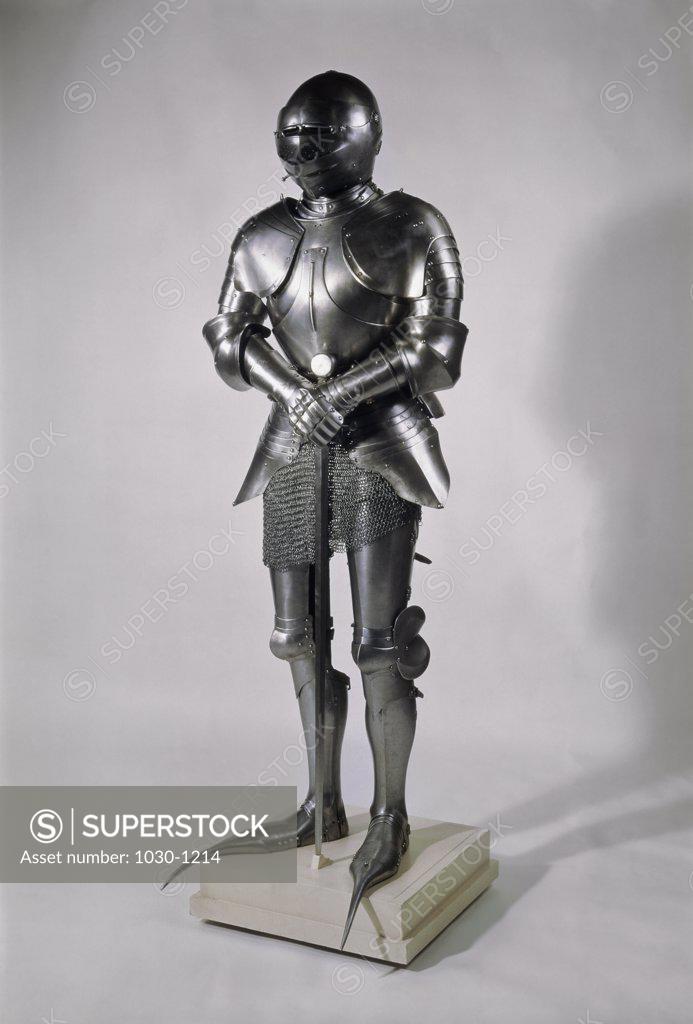 Stock Photo: 1030-1214 Amure Avec Poulaines Armor Antiques Musee de L'Armee, Paris, France 