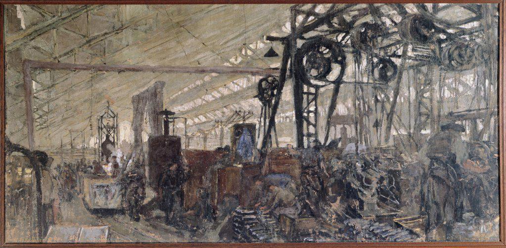 Manufacturing Plant of the Armament: The Lathes Edouard Vuillard (1868-1940 French) Museum of Modern Art, Troyes, France 