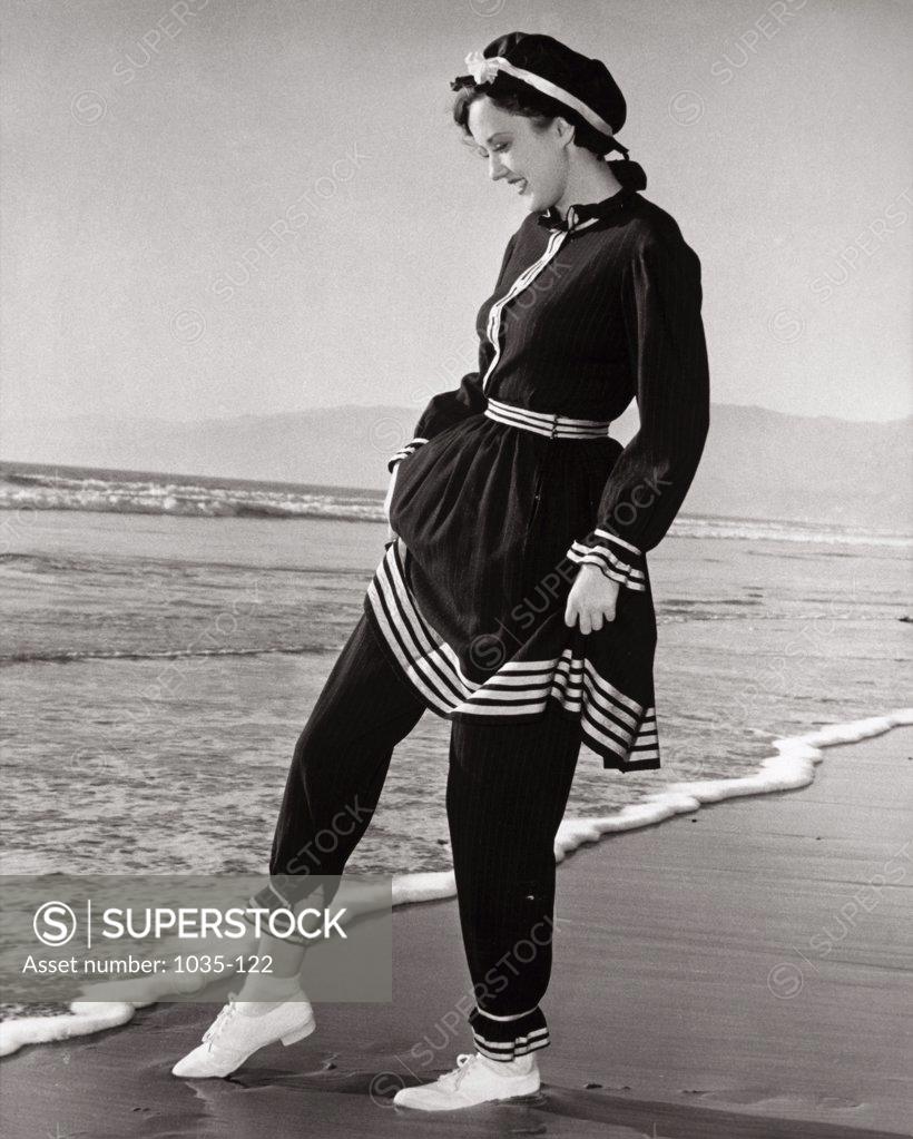 Stock Photo: 1035-122 Bathing Costume 1910