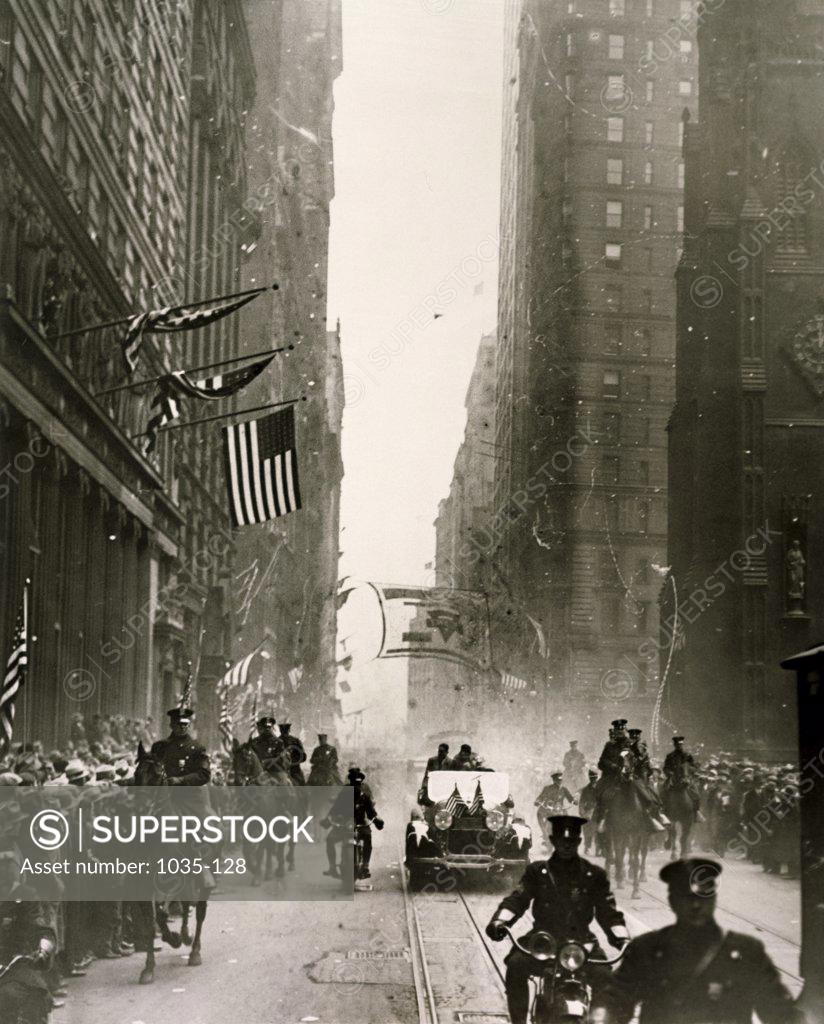 Stock Photo: 1035-128 Ruth Elder and George Haldeman Ticker Tape Parade  New York City  USA  1927  