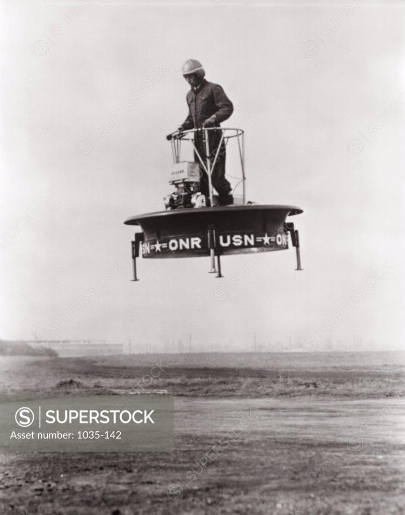 Stock Photo: 1035-142 Hiller flying platform (VTOL)  1962  