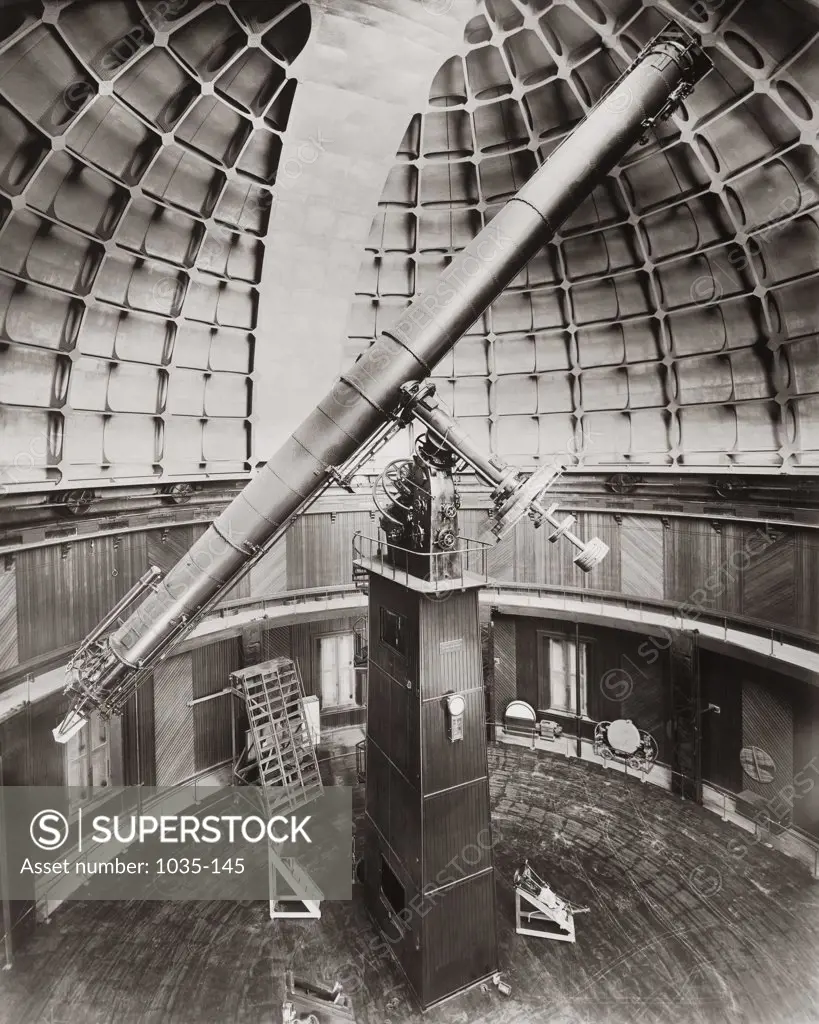 Refracting telescope in a research center, Lick Observatory, Mt Hamilton, California, USA