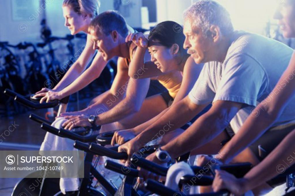 Stock Photo: 1042-10749 Group of people exercising in a gym