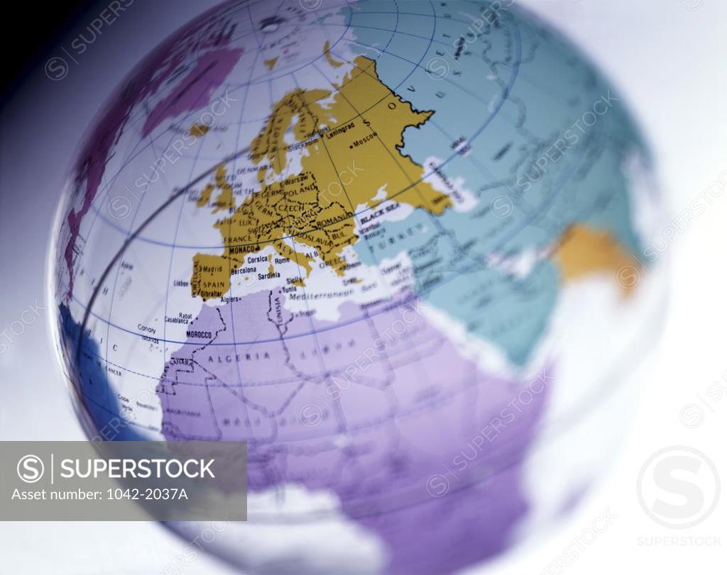 Stock Photo: 1042-2037A Close-up of a globe