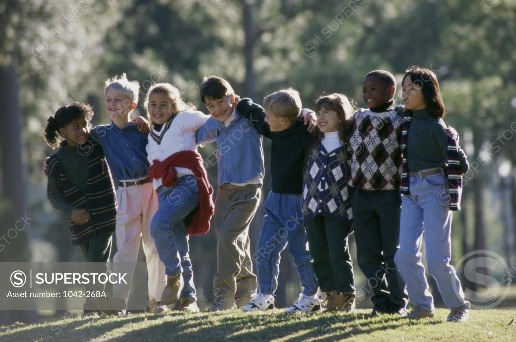 Stock Photo: 1042-268A Group of children walking together