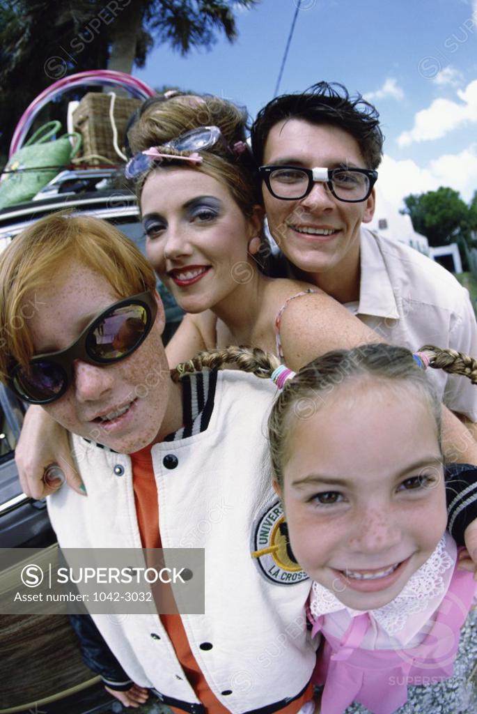 Stock Photo: 1042-3032 Portrait of parents with their son and daughter
