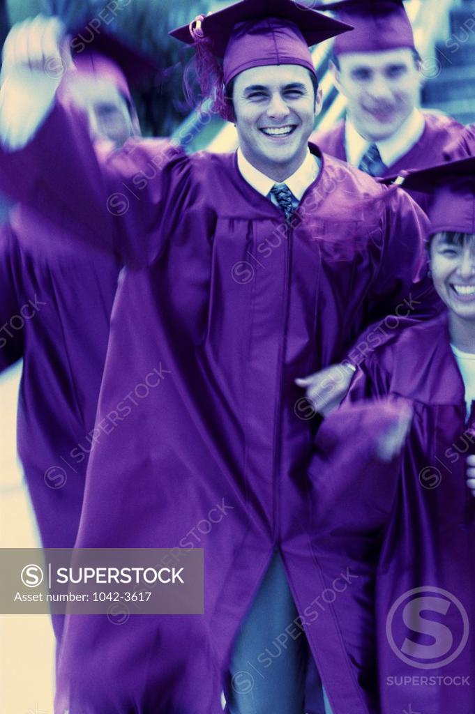 Stock Photo: 1042-3617 Portrait of a group of young graduates