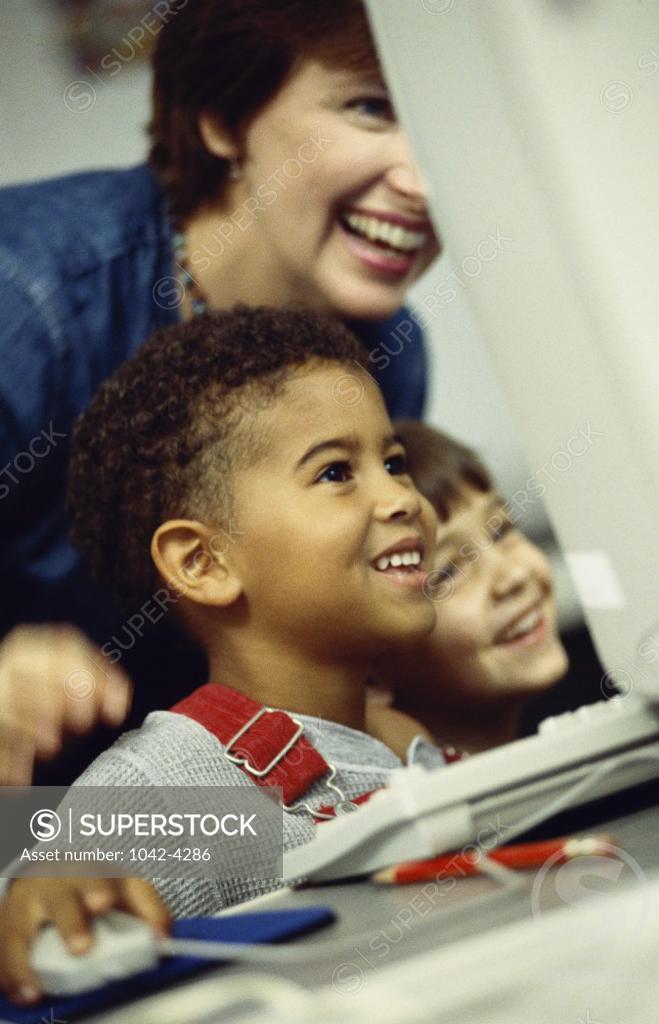 Stock Photo: 1042-4286 Children in a classroom