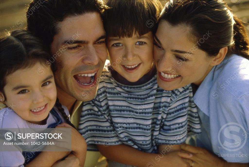 Stock Photo: 1042-5684A Portrait of parents with their son and daughter