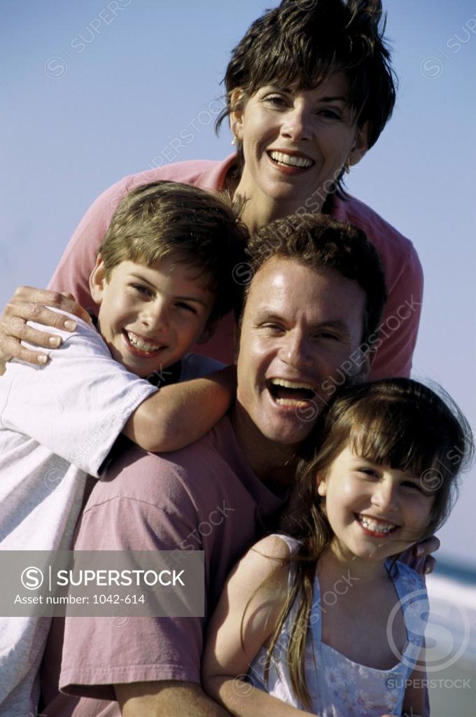 Stock Photo: 1042-614 Portrait of parents with their son and daughter
