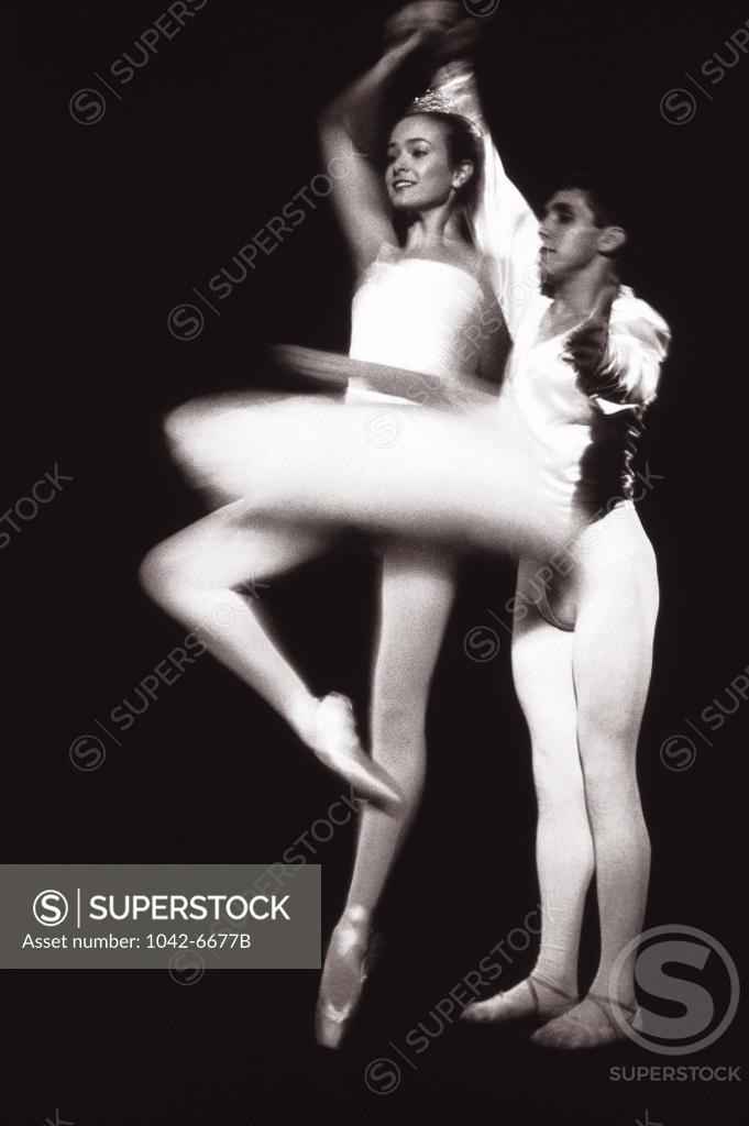 Stock Photo: 1042-6677B Ballet dancers performing