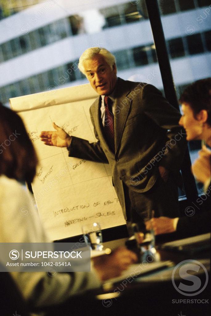 Stock Photo: 1042-8541A Businessman giving a presentation in a meeting