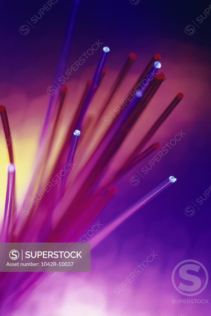 Stock Photo: 1042R-10037 Close-up of fiber optic cables