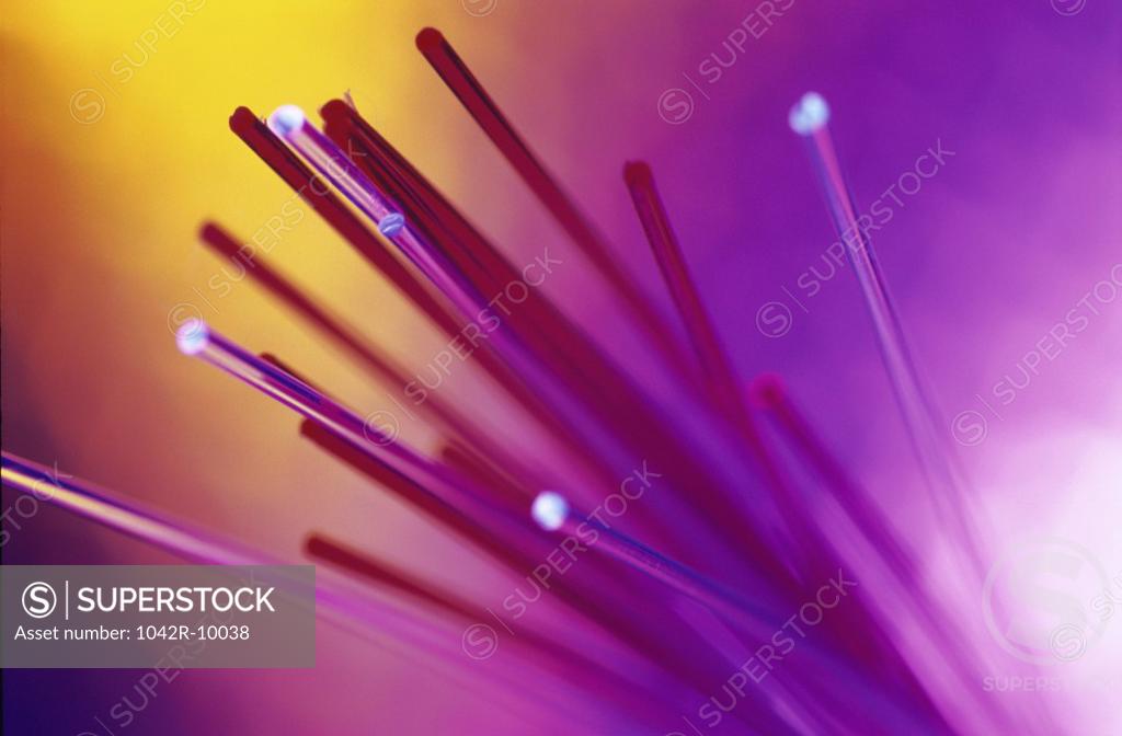 Stock Photo: 1042R-10038 Close-up of fiber optic cables