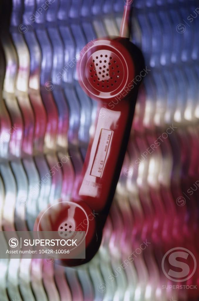 Stock Photo: 1042R-10056 Telephone receiver hanging