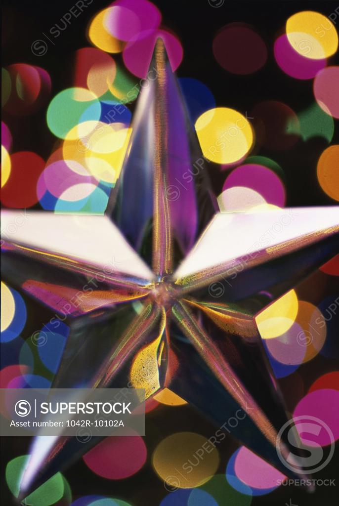 Stock Photo: 1042R-10102A Close-up of a Christmas star