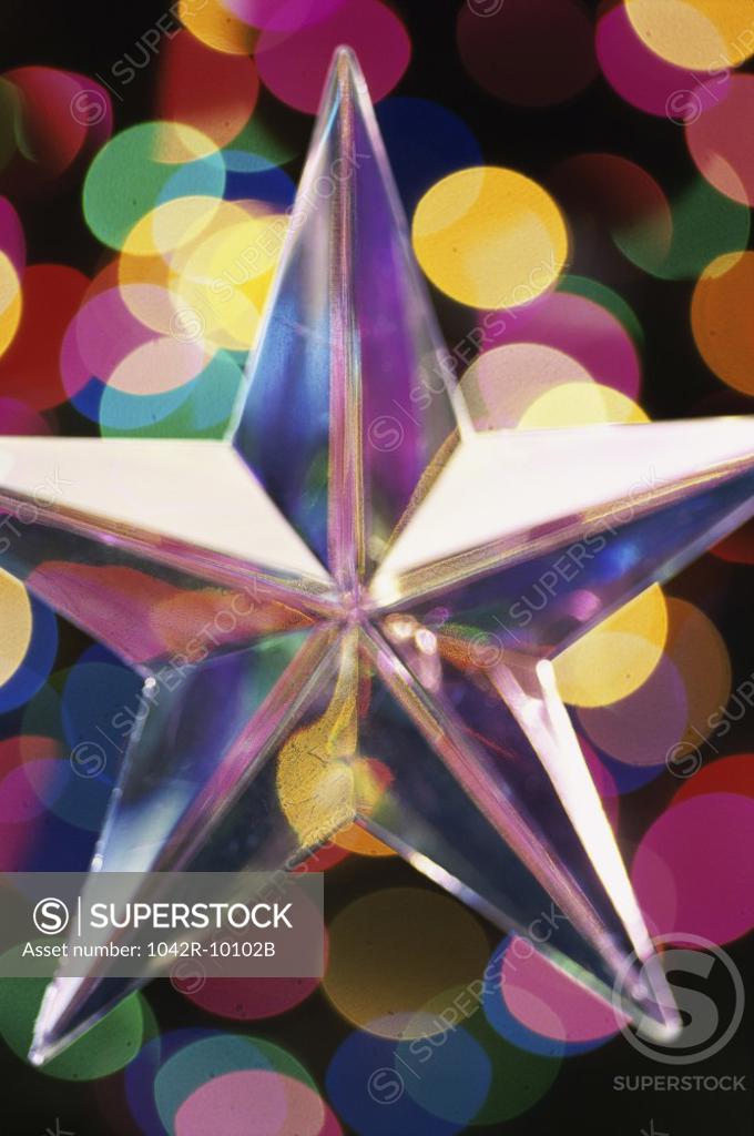 Stock Photo: 1042R-10102B Close-up of a Christmas star