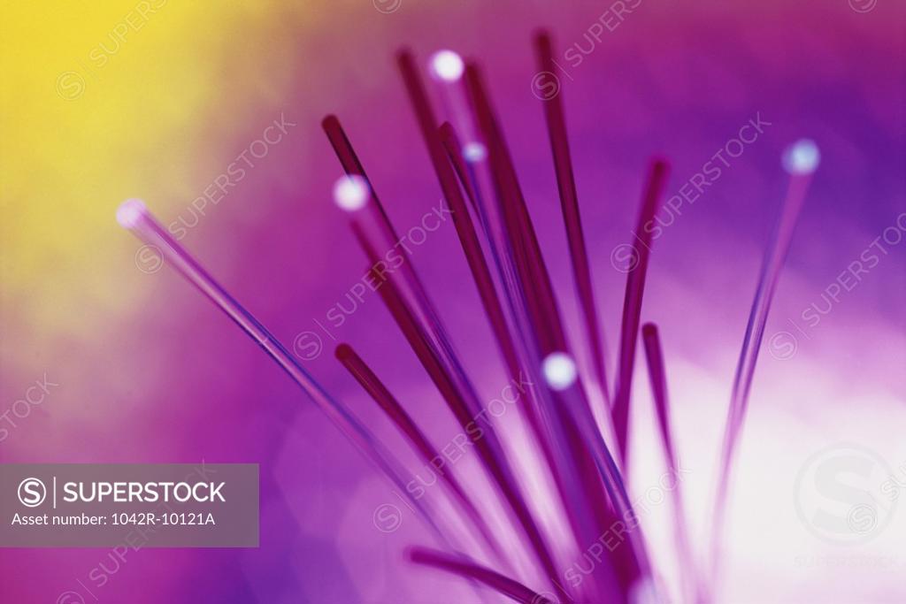 Stock Photo: 1042R-10121A Close-up of fiber optic cables