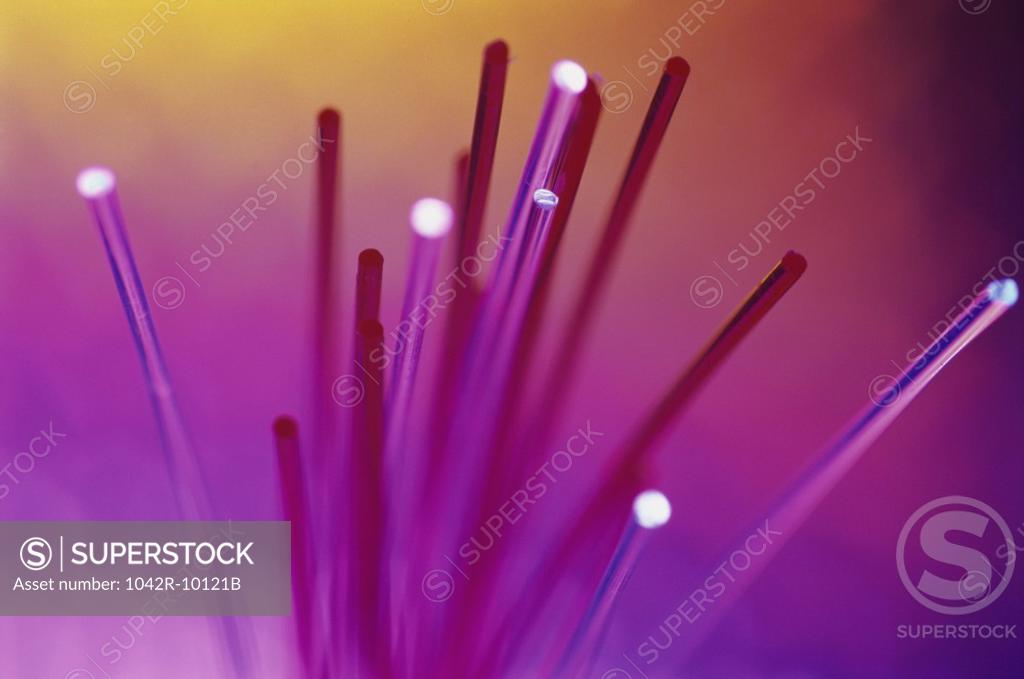 Stock Photo: 1042R-10121B Close-up of fiber optic cables