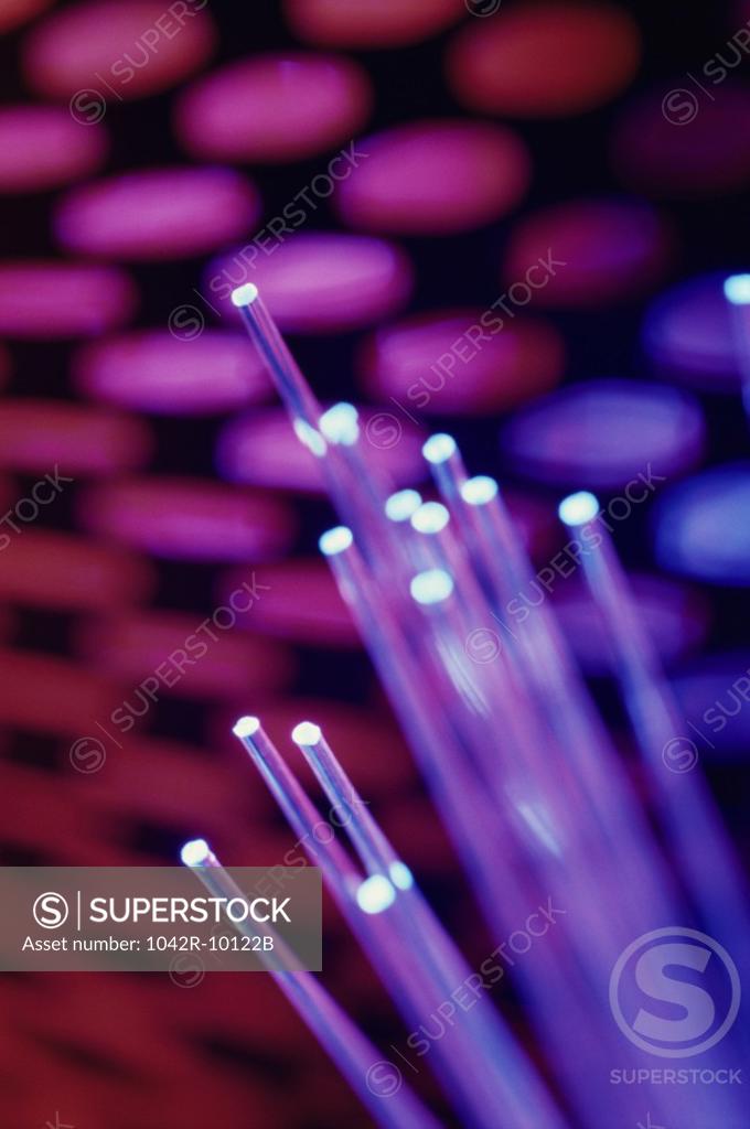 Stock Photo: 1042R-10122B Close-up of fiber optic cables