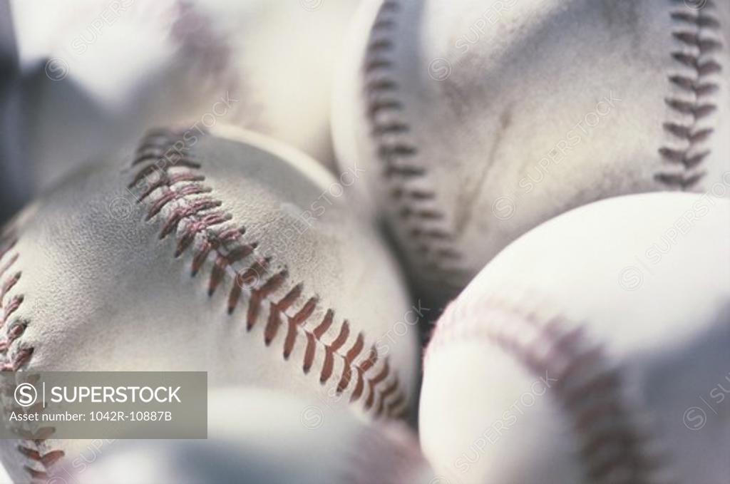 Stock Photo: 1042R-10887B Close-up of baseballs