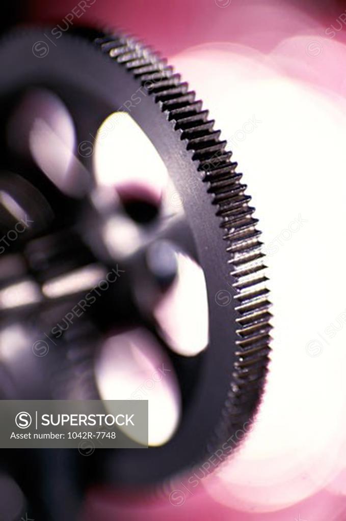 Stock Photo: 1042R-7748 Close-up of a gear