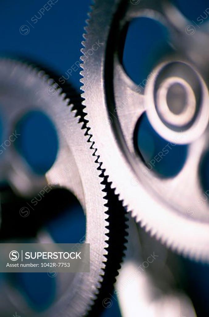 Stock Photo: 1042R-7753 Close-up of gears