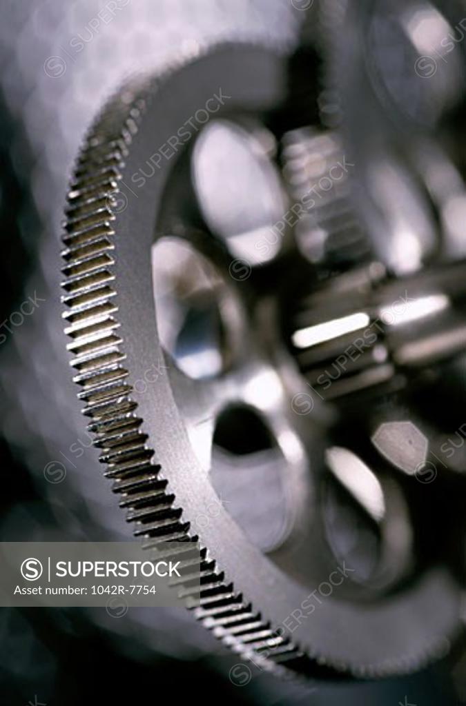 Stock Photo: 1042R-7754 Close-up of gears