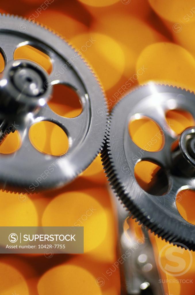 Stock Photo: 1042R-7755 Close-up of gears