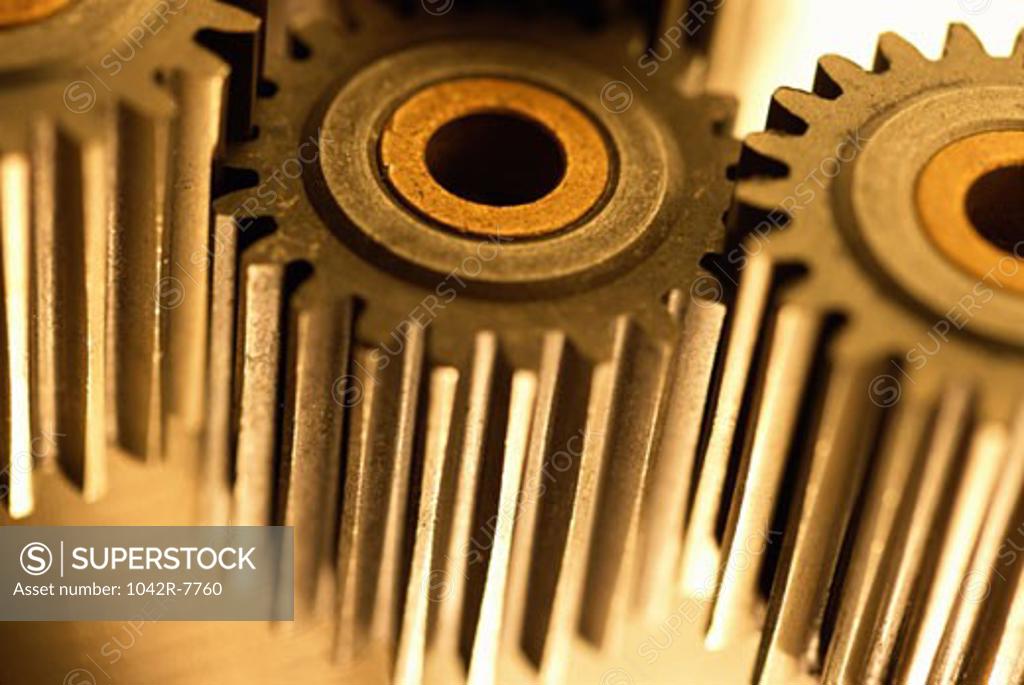 Stock Photo: 1042R-7760 Close-up of gears