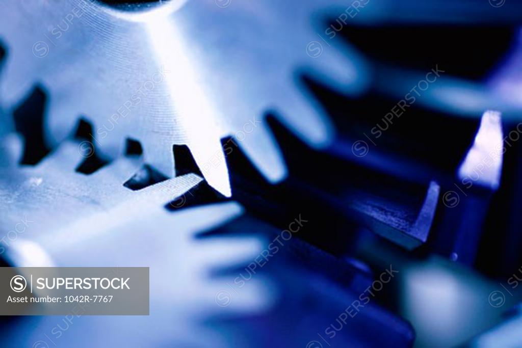 Stock Photo: 1042R-7767 Close-up of gears