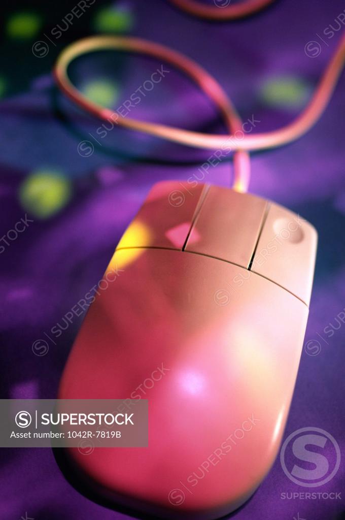 Stock Photo: 1042R-7819B Close-up of a computer mouse