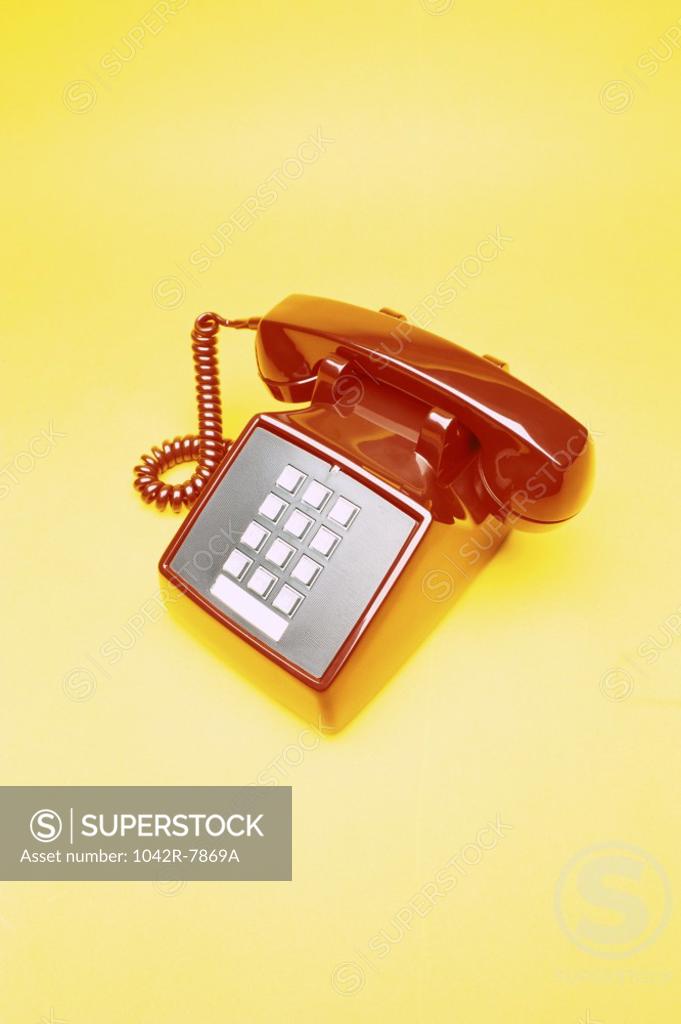 Stock Photo: 1042R-7869A Push button telephone
