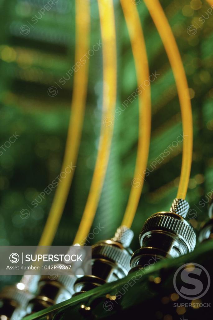 Stock Photo: 1042R-9367 Close-up of computer cables