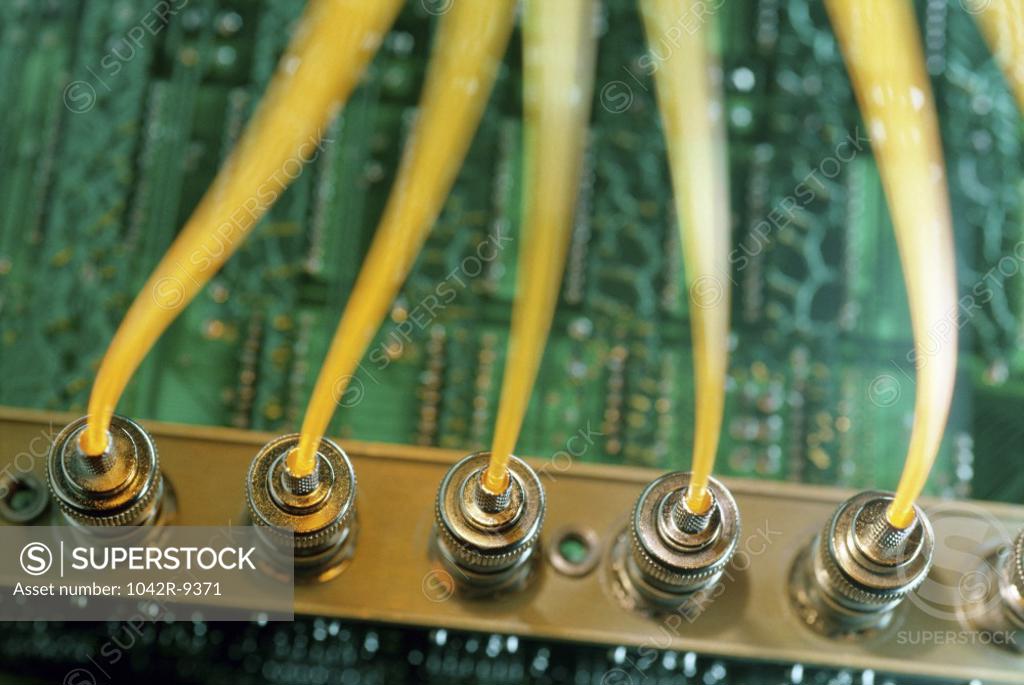 Stock Photo: 1042R-9371 Close-up of computer cables