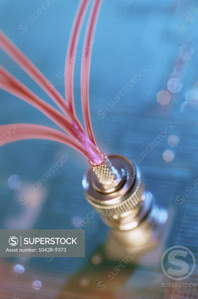 Stock Photo: 1042R-9373 Close-up of computer cables