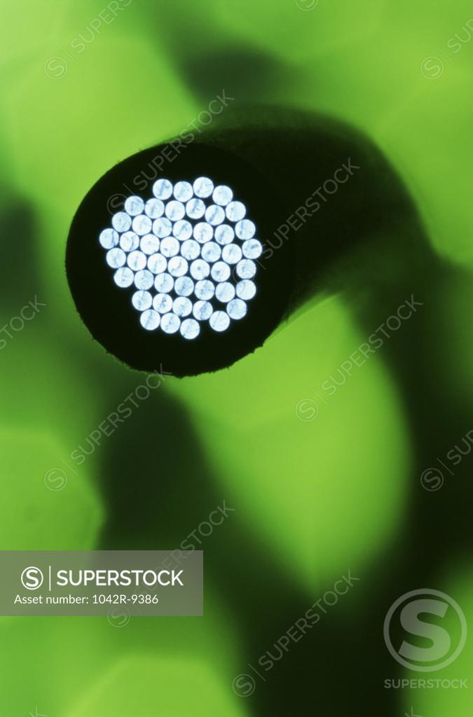 Stock Photo: 1042R-9386 Close-up of fiber optic cables