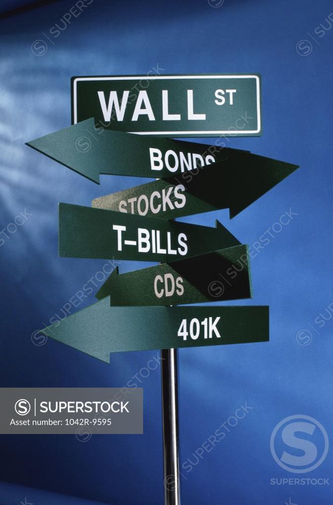 Stock Photo: 1042R-9595 Signboards pointing in different directions