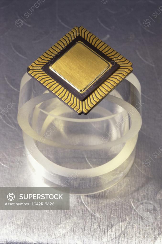 Stock Photo: 1042R-9626 Close-up of a computer chip