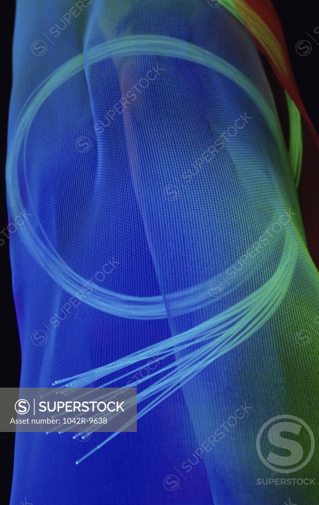 Stock Photo: 1042R-9638 Close-up of fiber optic cables