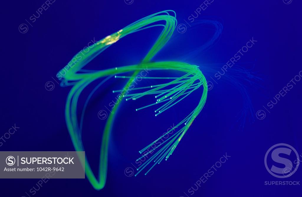 Stock Photo: 1042R-9642 Close-up of fiber optic cables