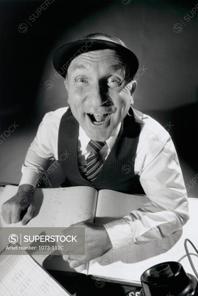 Stock Photo: 1073-112C Portrait of accountant laughing