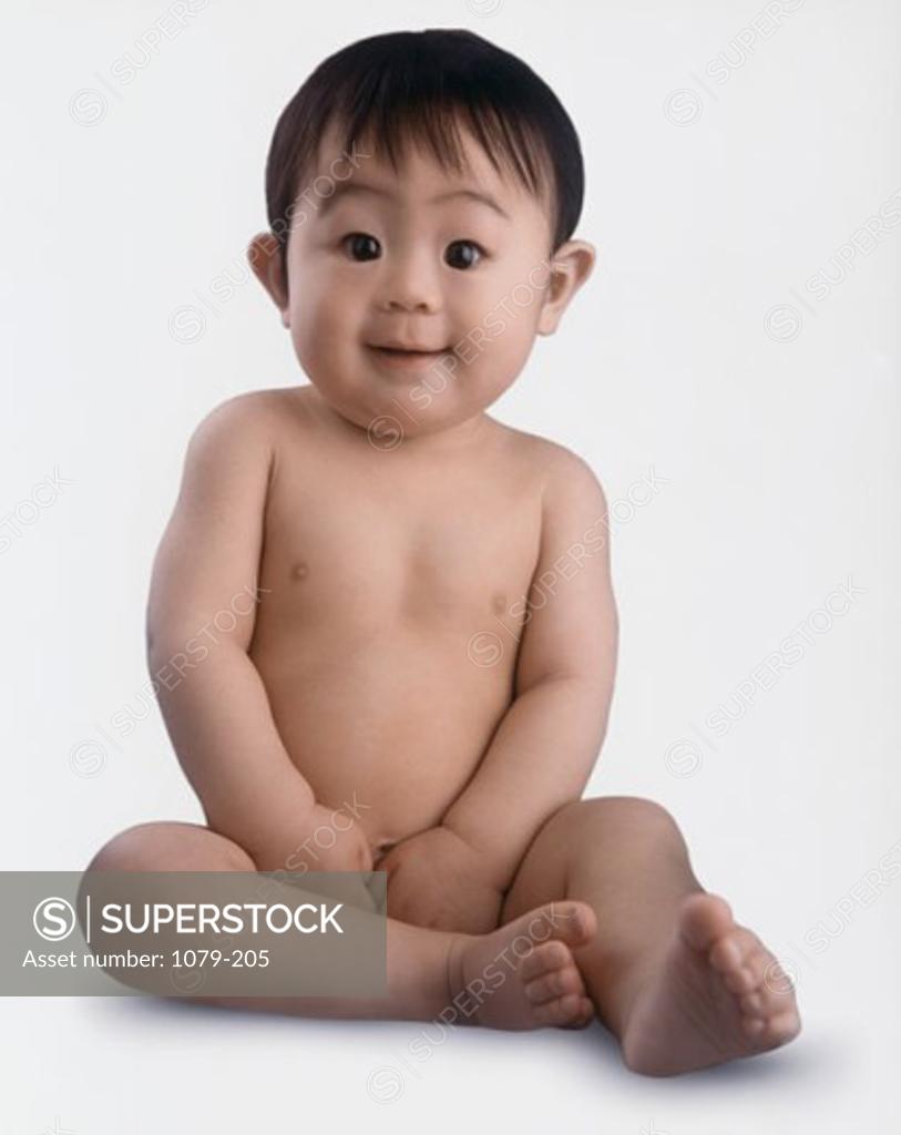 Stock Photo: 1079-205 Portrait of a baby boy smiling