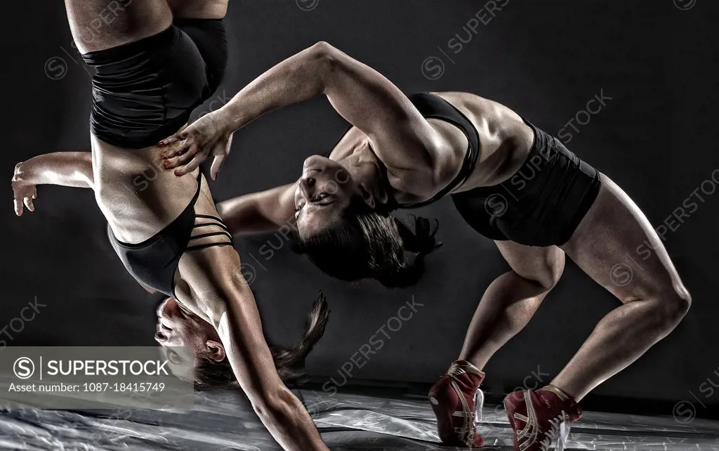 Portrait of Adeline Gray, a five times wrestling World Champ & Olympian wrestling herself. Bodies in Action 